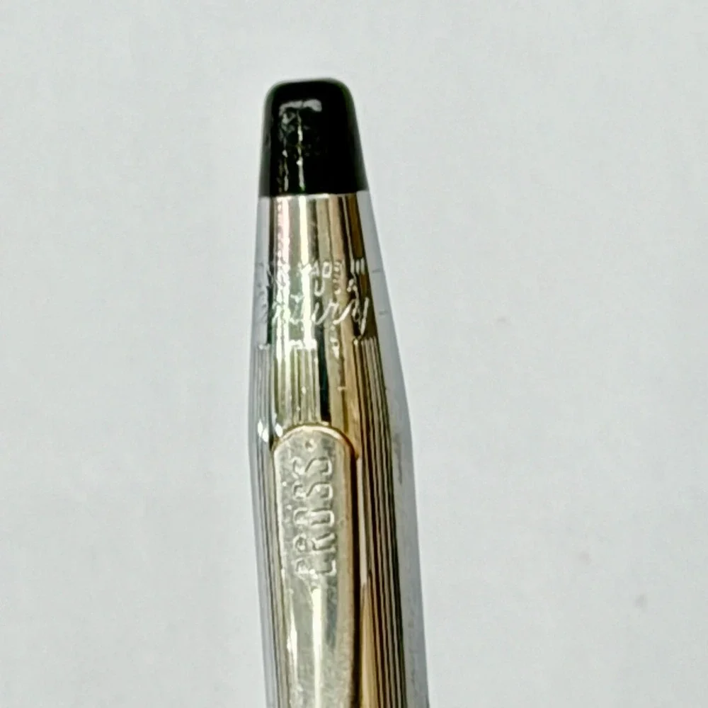 Vintage Cross Century Lustrous Chrome Ballpoint‎ Pen and Pencil Set RJF USA